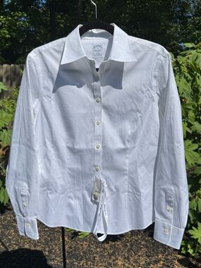 Brooks Brothers White Non-Iron Fitted Dress Shirt Size 6 NWT Miracle Shirt